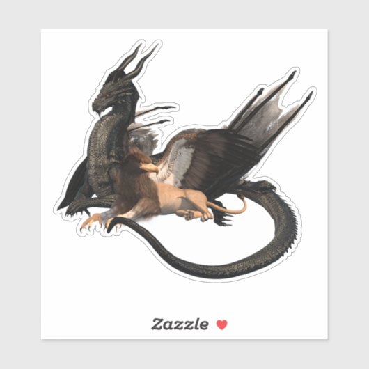 フライヤードラゴングリフィン神話的な獣 シール (シート)