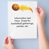 フライヤーバスケットボール、パーティー、ギャザーなど チラシ (手)
