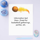 フライヤーバスケットボール、パーティー、ギャザーなど チラシ (シングル)