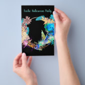 フライヤーユニークフローラエキゾチック色ハローウィンパーティ チラシ (ハンドル)