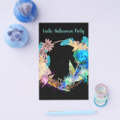 フライヤーユニークフローラエキゾチック色ハローウィンパーティ チラシ (シングル)