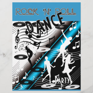 フライヤーロックアンドロールレトロダンスパーティー チラシ