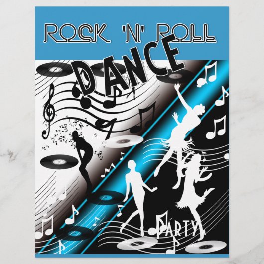 フライヤーロックアンドロールレトロダンスパーティー チラシ (正面)