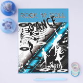 フライヤーロックアンドロールレトロダンスパーティー チラシ (シングル)