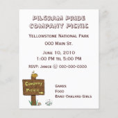 フライヤー企業の会社のピクニック チラシ (裏面)