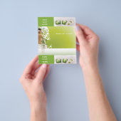 フライヤー美しいサロンスパグリーン2テンプレートスモール チラシ (手)