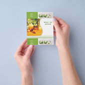 フライヤー美しいサロンスパグリーン3テンプレートスモール チラシ (手)