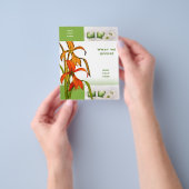 フライヤー美しいサロンスパグリーンBテンプレートスモール チラシ (手)