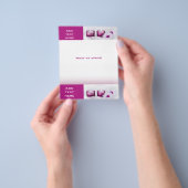 フライヤー美しいサロンスパピンクプラムテンプレート チラシ (手)