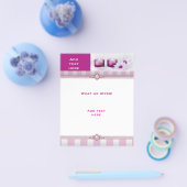 フライヤー美しいサロンスパピンクホワイトストライプテンプレート チラシ (シングル)