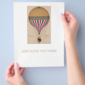 フライヤー：ヴィンテージフランスの熱気球 チラシ (手)