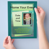 フライヤー – 緑の色合い (手)