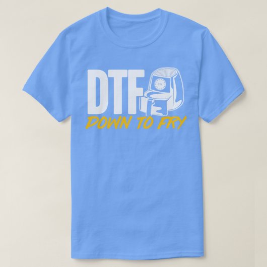 フライヤーDTFダウン揚げ Tシャツ (デザイン正面)
