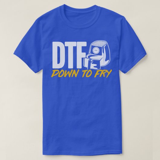フライヤーDTFダウン揚げ Tシャツ (デザイン正面)
