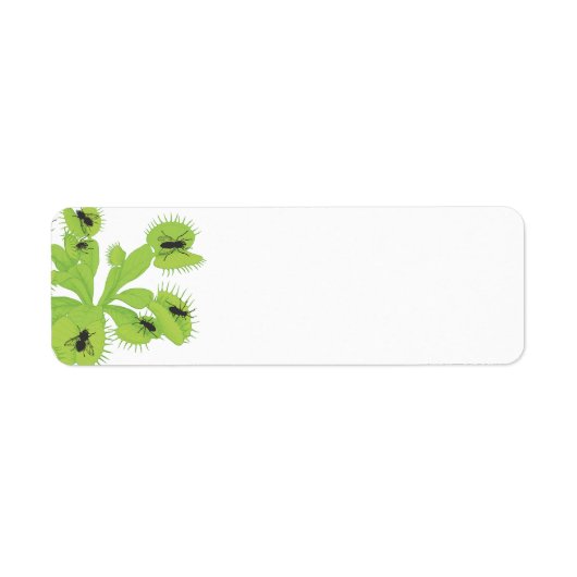 フライラベル付きVenusフライトラップ ラベル (正面)