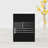 フライロッド フィッシング アメリカ国旗  カード (黄色い花)