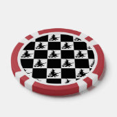 フライングウィッチの黒白チェック ポーカーチップ (シングル)