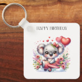 フライングコアラの誕生日 キーホルダー (正面)