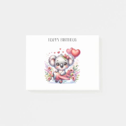 フライングコアラの誕生日 ポストイット (正面)