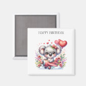 フライングコアラの誕生日 マグネット (正面/裏面)