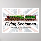 フライングスコッツマン 蒸気機関車 イギリス ポスター (正面)