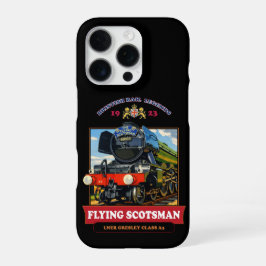 フライングスコッツマン 蒸気機関車 ビンテージポスター iPhone 16 PROケース