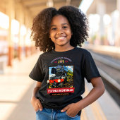 フライングスコッツマン 蒸気機関車 ビンテージポスター Tシャツ