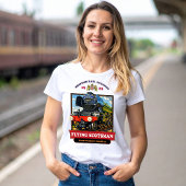 フライングスコッツマン 4472 蒸気機関車 リトロポスター Tシャツ