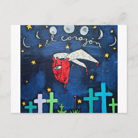 フライングハートのポストカード ポストカード (正面)