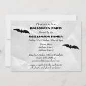 フライングバットとスプーキーキャットのハロウィン 招待状 (裏面)
