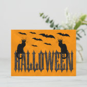 フライングバットとスプーキーキャットのハロウィン 招待状 (スタンド正面)