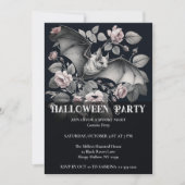 フライングバットハロウィンパーティーの招待状 招待状 (正面)