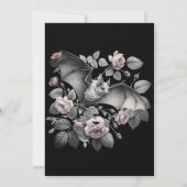 フライングバットハロウィンパーティーの招待状 招待状 (裏面)