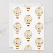 フライングバルーンと雲の1歳誕生日パーティー 招待状 (裏面)