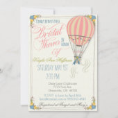 フライングバルーンのウェディングシャワーの招待状 招待状 (正面)