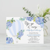 フライングバルーン　アップアップアンドアウェー　ボーイベイビーシャワー 招待状 (スタンド正面)