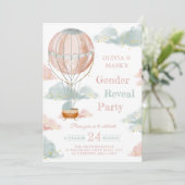 フライングバルーン クラウズ ベイビー 性別発表 招待状 (スタンド正面)