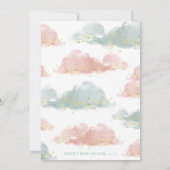 フライングバルーン クラウズ ベイビー 性別発表 招待状 (裏面)