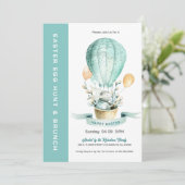 フライングボール紙のうさぎさん イースターエッグハント & ブランシュ招待状 招待状 (スタンド正面)