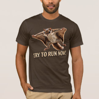 フライングリスが逃げようとする面白いミーム Tシャツ