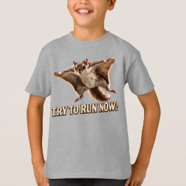 フライングリスが逃げようとする面白いミーム Tシャツ