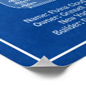 フライング・クラウド（Flying Cloud）- 青図ABD ポスター (角)