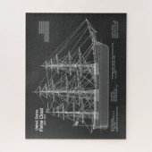 フライング・クラウド（Flying Cloud）- 青図PD ジグソーパズル (縦)