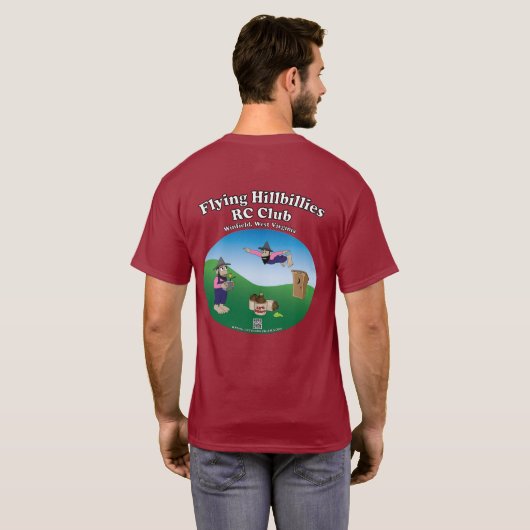 フライング・ヒルビリー・メンズ半袖Tシャツ Tシャツ (裏面フル)