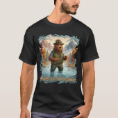 フライング+フイッシング 3D 釣り ファン Tシャツ (正面)