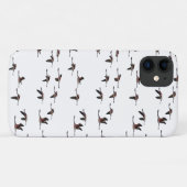 フライング フラミンゴ iPhone 11 カバー (色をお選びください) (裏面(横))