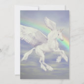 フライング ユニコーン レインボー パーティー 招待状 (裏面)