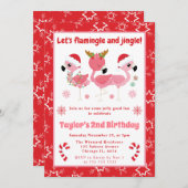 フラインゴとジングル フラインゴのクリスマス誕生日 招待状 (正面/裏面)