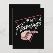 フラインゴと一緒 ハロウィンお揃い カップル コスチューム 招待状 (正面/裏面)