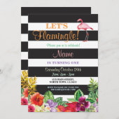 フラインゴのフライミングル フラインゴ 誕生日 ご招待 1 招待状 (正面/裏面)